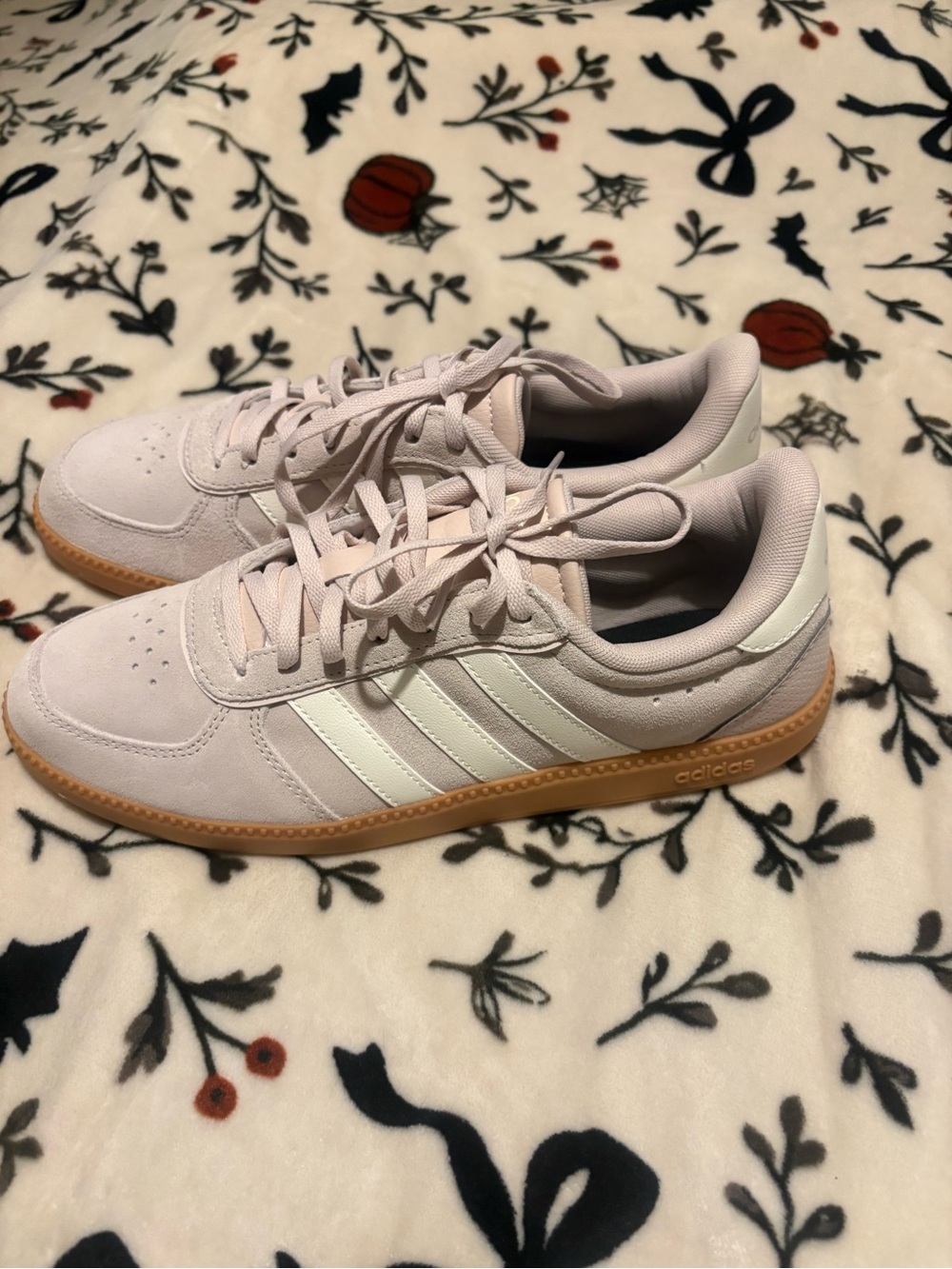 adidas Women's Light Pink Suede Sneakers with Gum Sole - Picture 2 of 8